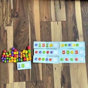 Kids Color Matching Counters and Pattern Cards